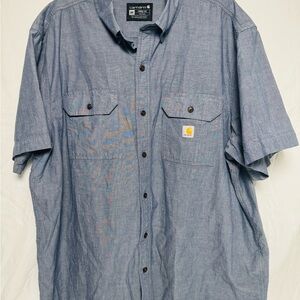 Carhartt Chambray Blue Denim Casual Shirt